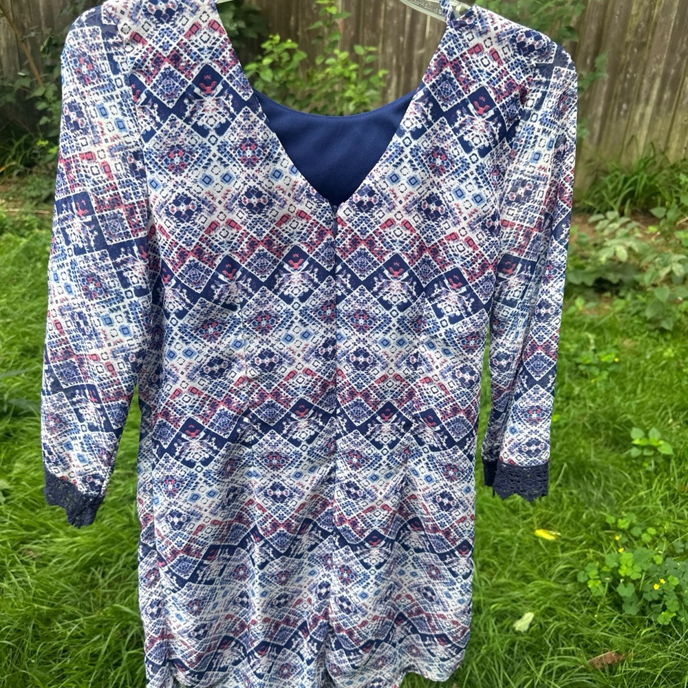 Geometric Patterned Dress - Picture 2 of 3
